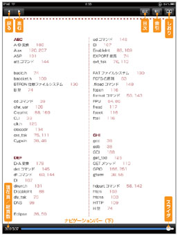 索引から行きたいページにジャンプできる