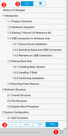 The table of contents is displayed.