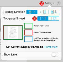 Setting for One Page layout