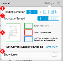 Configuration menu