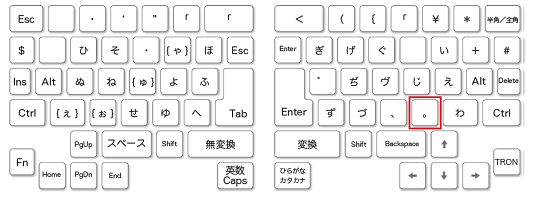 キー番号「65」